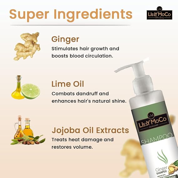 Ginger Shampoo Enriched with Argan Oil and Vitamin E