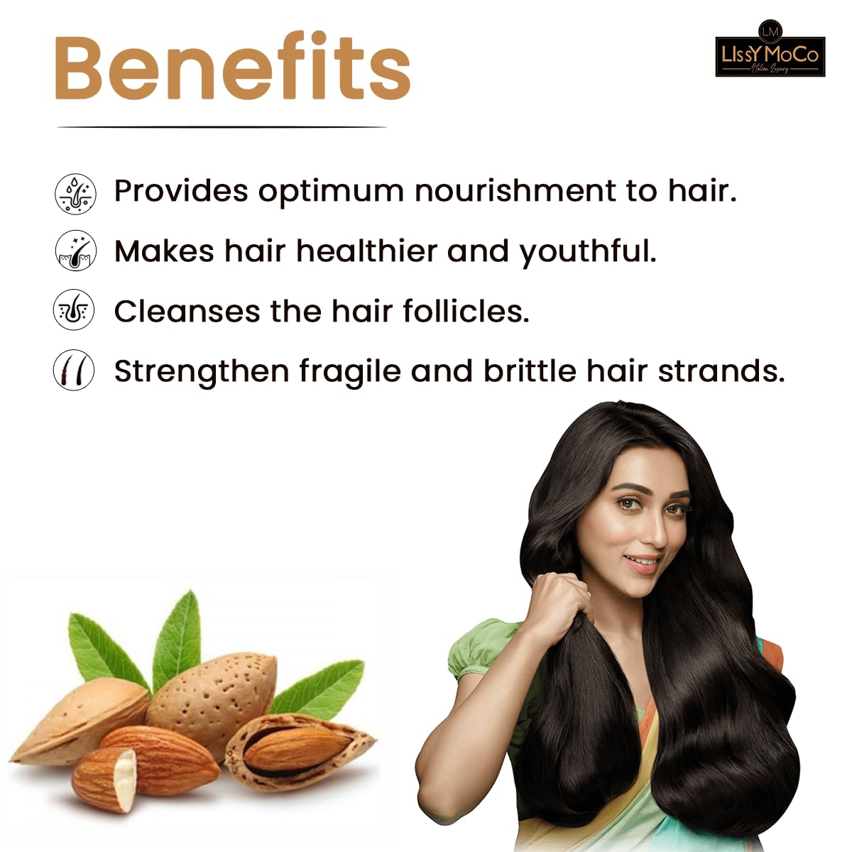 Almond Hair Oil For Softens Hair Texture (100 ml)