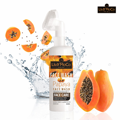 Papaya Foaming Face Wash - Hydrates Skin, Lightens Pigmentation & Removes Suntan (250 ml)